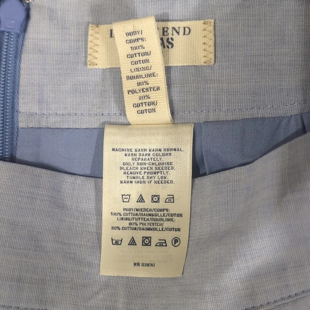 Lands' End Canvas Blue Cotton Mini Skirt - Picture 6 of 9